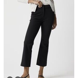 J Crew Kelsey Flare Ankle Pants Size 4  Tall Black NWT Cotton Stretch Work Pant